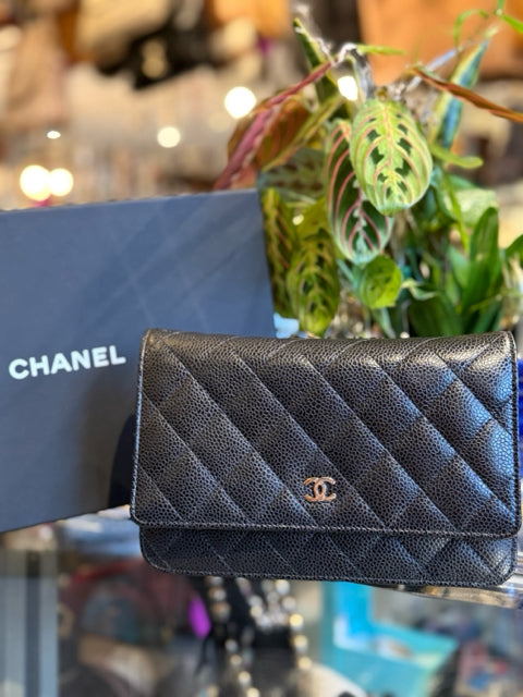 Chanel Wallet On Chain WOC Full Set Caviar 25 Series Like New