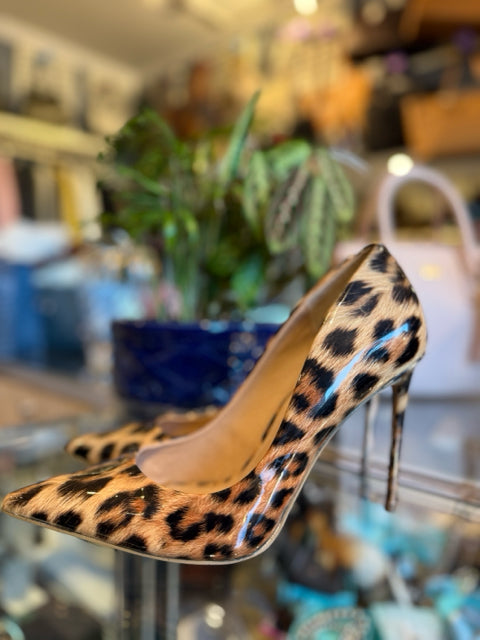 Steve Madden Pumps Sz 9.5 Leopard Patent Leather