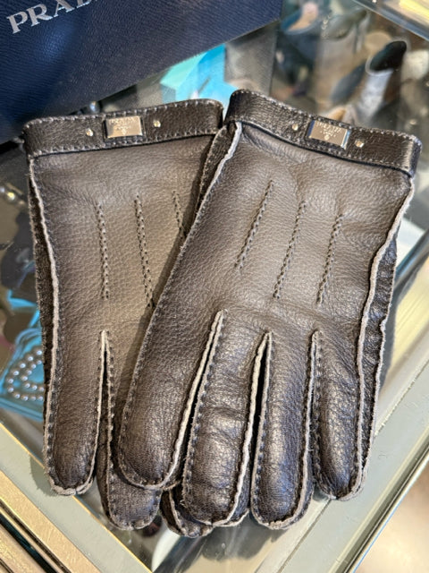 Prada Driving Gloves Sz 8.5 Mens w Box