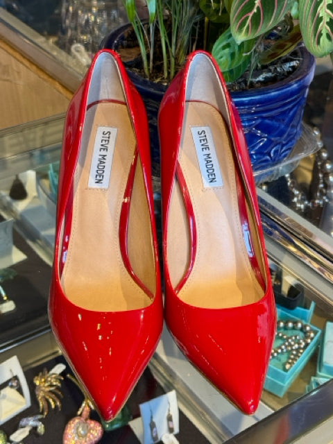 Steve Madden Pumps Sz 9 Shoe Red Patent Leather