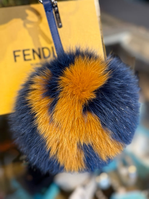 Fendi Designer Mink Fur Pom Bag Charm K