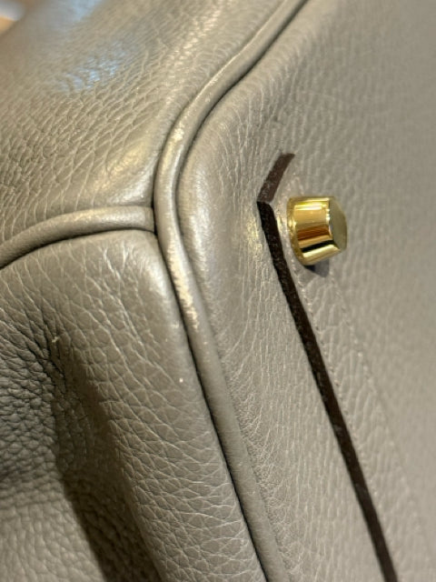 Hermes' Birkin 35 Togo Leather Etain Color Gold Hardware