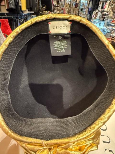 Gucci Rosette Head Wrap Gold Sz 57