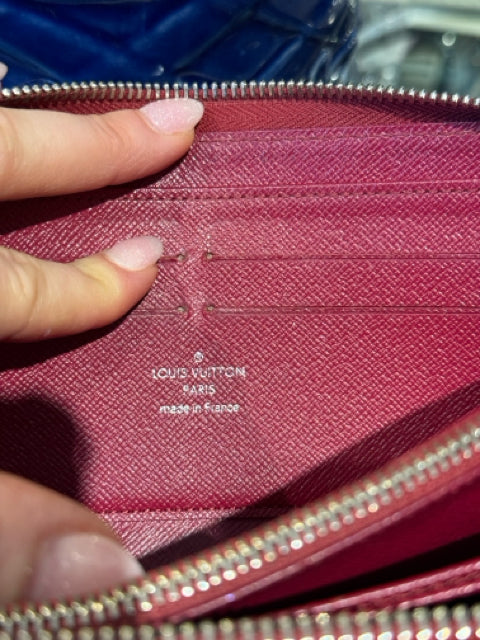 Louis Vuitton Red Epi Zippy Wallet