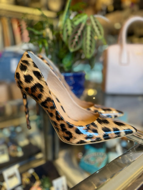 Steve Madden Pumps Sz 9.5 Leopard Patent Leather