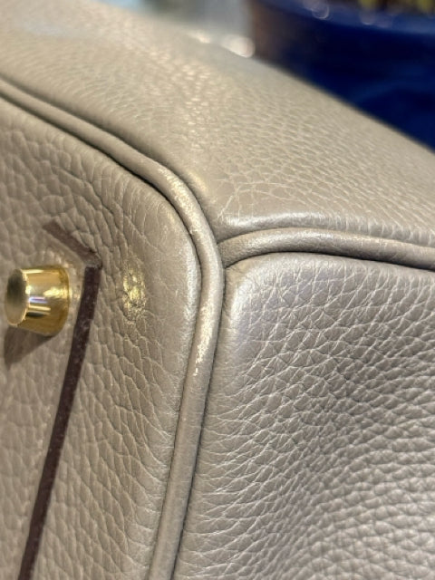 Hermes' Birkin 35 Togo Leather Etain Color Gold Hardware