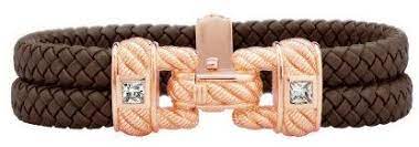 Judith Ripka Bracelet Double Braided Gold Detail