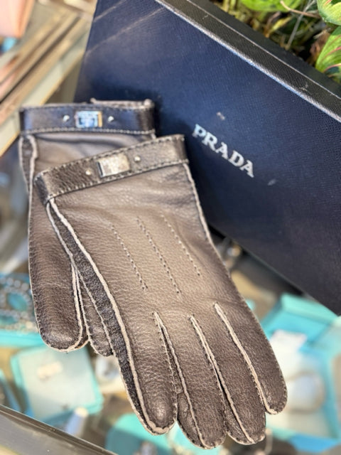 Prada Driving Gloves Sz 8.5 Mens w Box