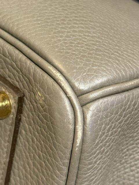 Hermes' Birkin 35 Togo Leather Etain Color Gold Hardware