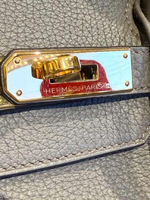 Hermes' Birkin 35 Togo Leather Etain Color Gold Hardware