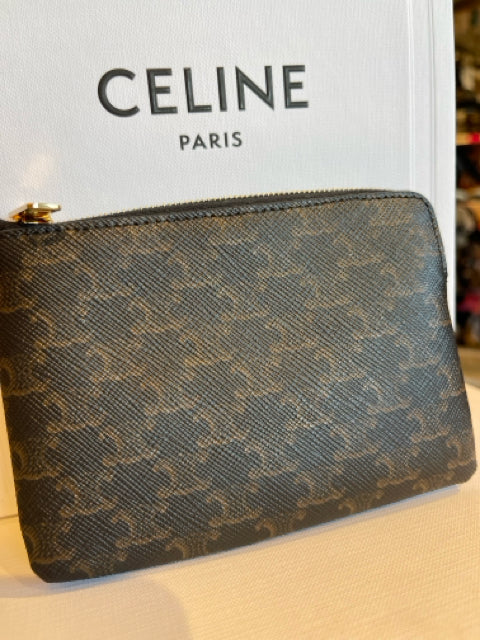 Celine Coin Card Pouch In Triomphe Full Set