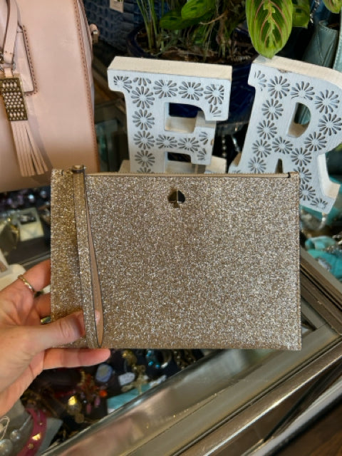 Kate Spade Wristlet Gold Glittter Wristlet