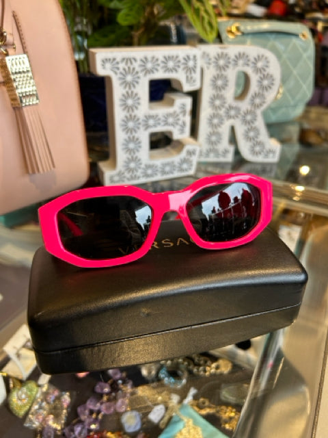 Versace Sunglasses Medusa Head Hot Pink w Case