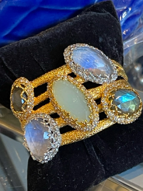 Alexis Bittar Cuff  Bracelet Cerulean Jewel Box Laborite Quartz