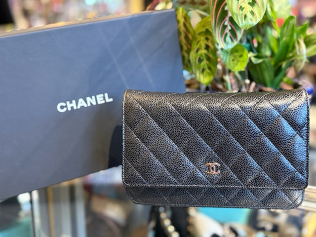 Chanel Wallet On Chain WOC Full Set Caviar 25 Series Like New