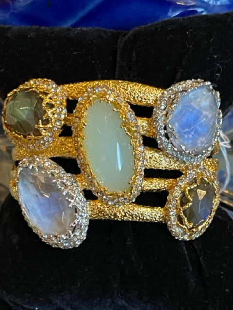 Alexis Bittar Cuff  Bracelet Cerulean Jewel Box Laborite Quartz