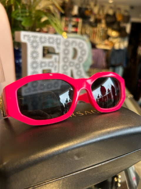 Versace Sunglasses Medusa Head Hot Pink w Case