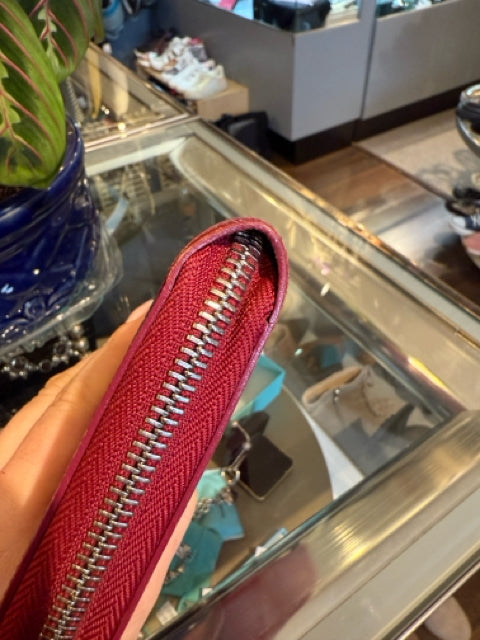 Louis Vuitton Red Epi Zippy Wallet