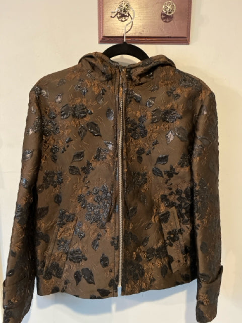 Prada Damask Jacket Coat Sz 38 NWOT